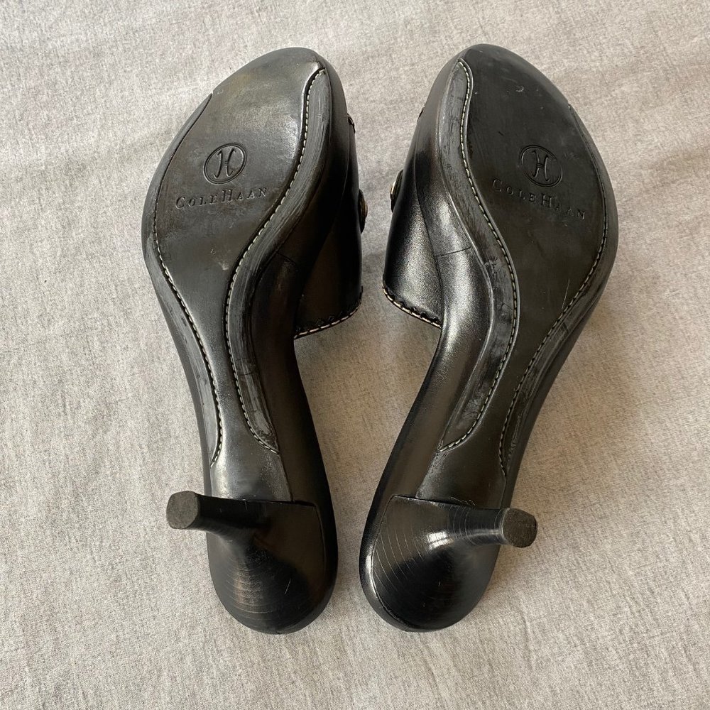 Cole Haan Black Leather Slide Sandals - Size 7.5 - Picture 5 of 6